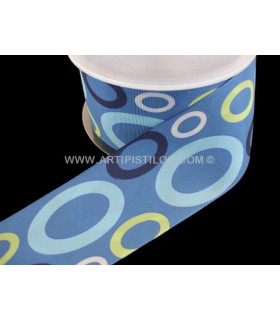 RUBAN IMPRIMÉ 48 MM. - GROS GRAIN