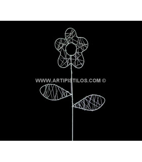 FLEUR MÉTALLIQUE DÉCORATIVE