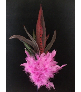 MONTAGE DE PLUMES FAISAN-CANARD-COQ