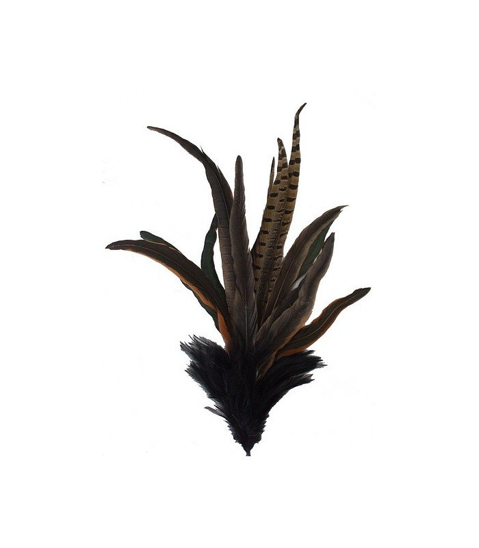 MONTAGE DE PLUMES FAISAN-CANARD-COQ