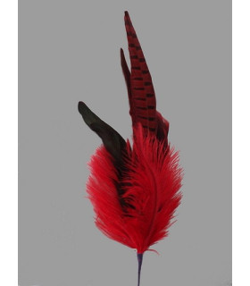 MONTAGE DE PLUMES FAISAN-AUTRUCHE-COQ