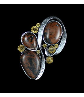 Broche décorative 6 x 4 cm