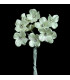 FLEUR EN PORCELAINE QUATRE FEUILLES AVEC CRISTAL