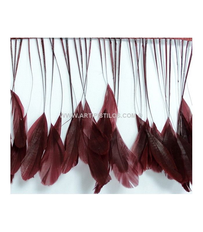 PLUMES DE COQ. RUBAN PREMIÉRE QUALITÉ  - 10 CMS.