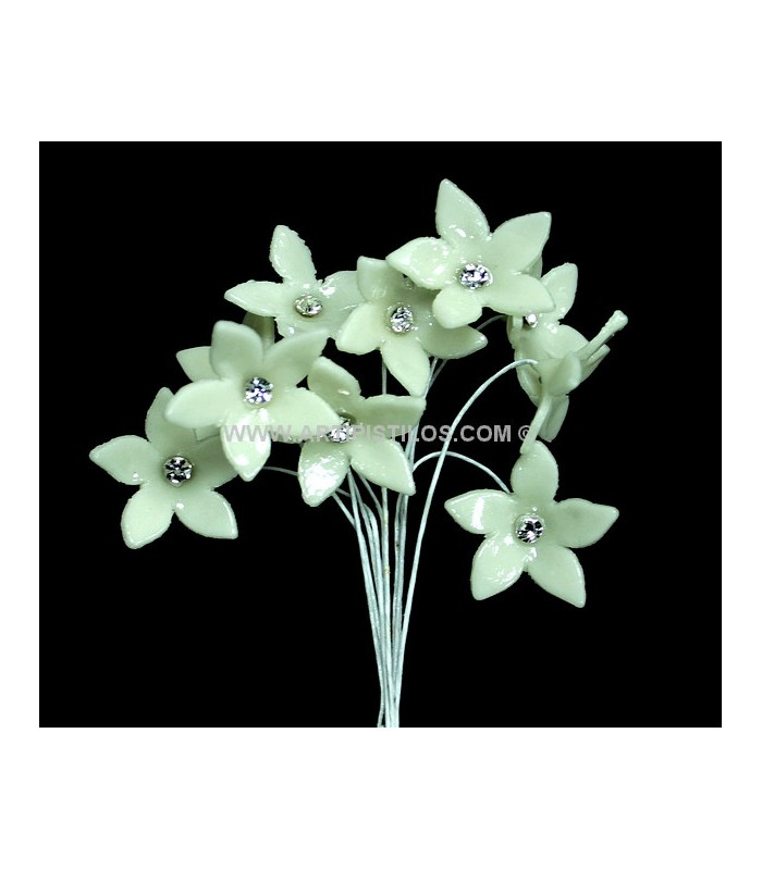 FLEUR EN PORCELAINE "JASMIN"