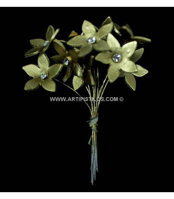 Fleur En Porcelaine "jasmin" Or - Fleurs En Porcelaine