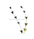 PLUME DÉCOUPÉE ARROW BICOLORE 28 CMS.