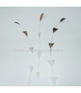 PLUME DÉCOUPÉE ARROW BICOLORE 28 CMS.