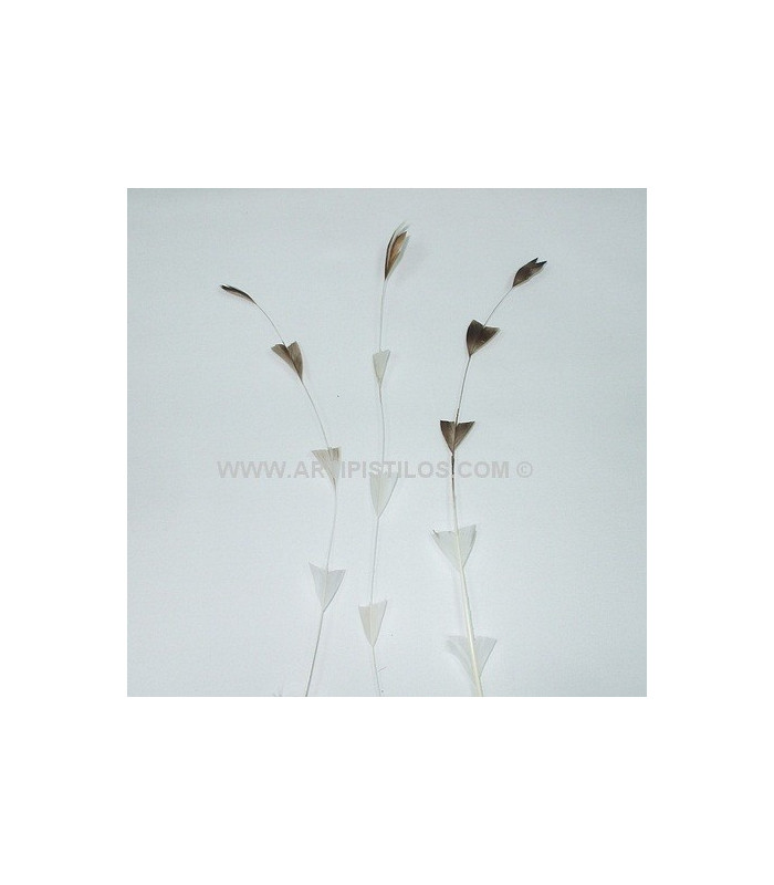 PLUME DÉCOUPÉE ARROW BICOLORE 28 CMS.