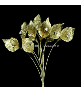 FLEUR PORCELAINE "CALA" AVEC RHINESTONE