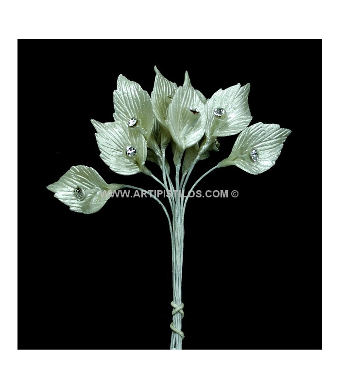 FLEUR PORCELAINE "CALA" AVEC RHINESTONE