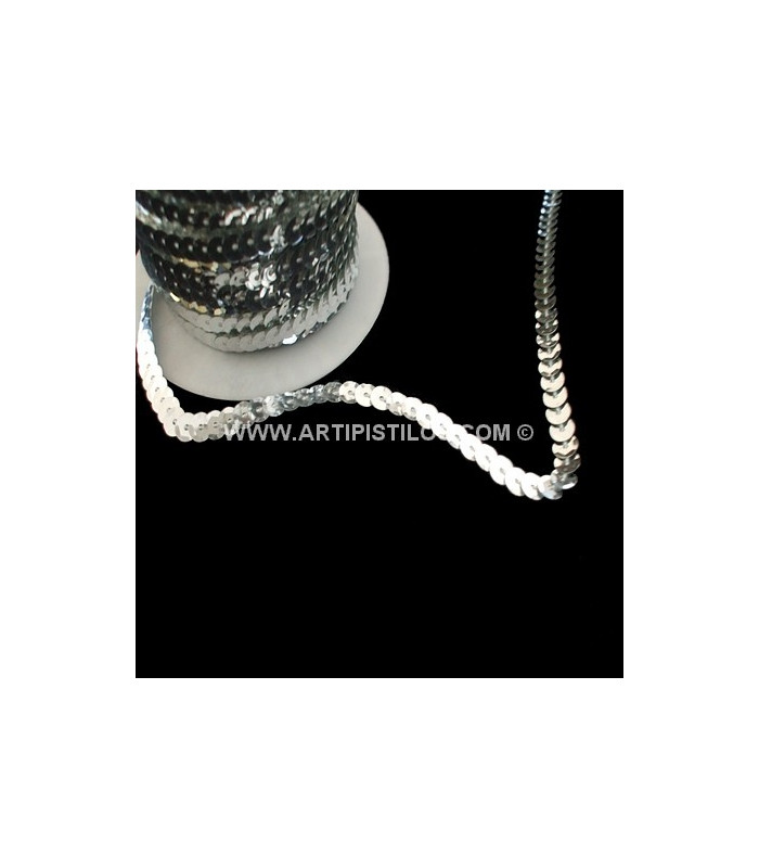 RUBAN PAILLETTES 6 MM. X 1 MT.