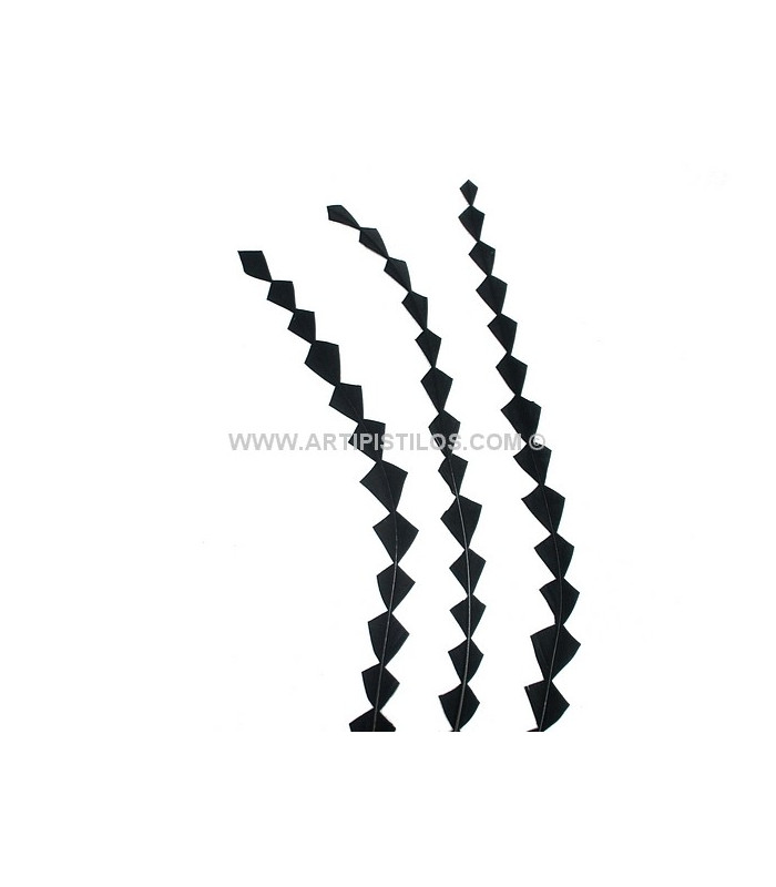 PLUME DIAMANT DÉCOUPÉE 25 CMS.
