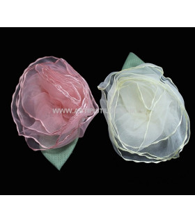 FLEUR EN ORGANZA 9 CMS.