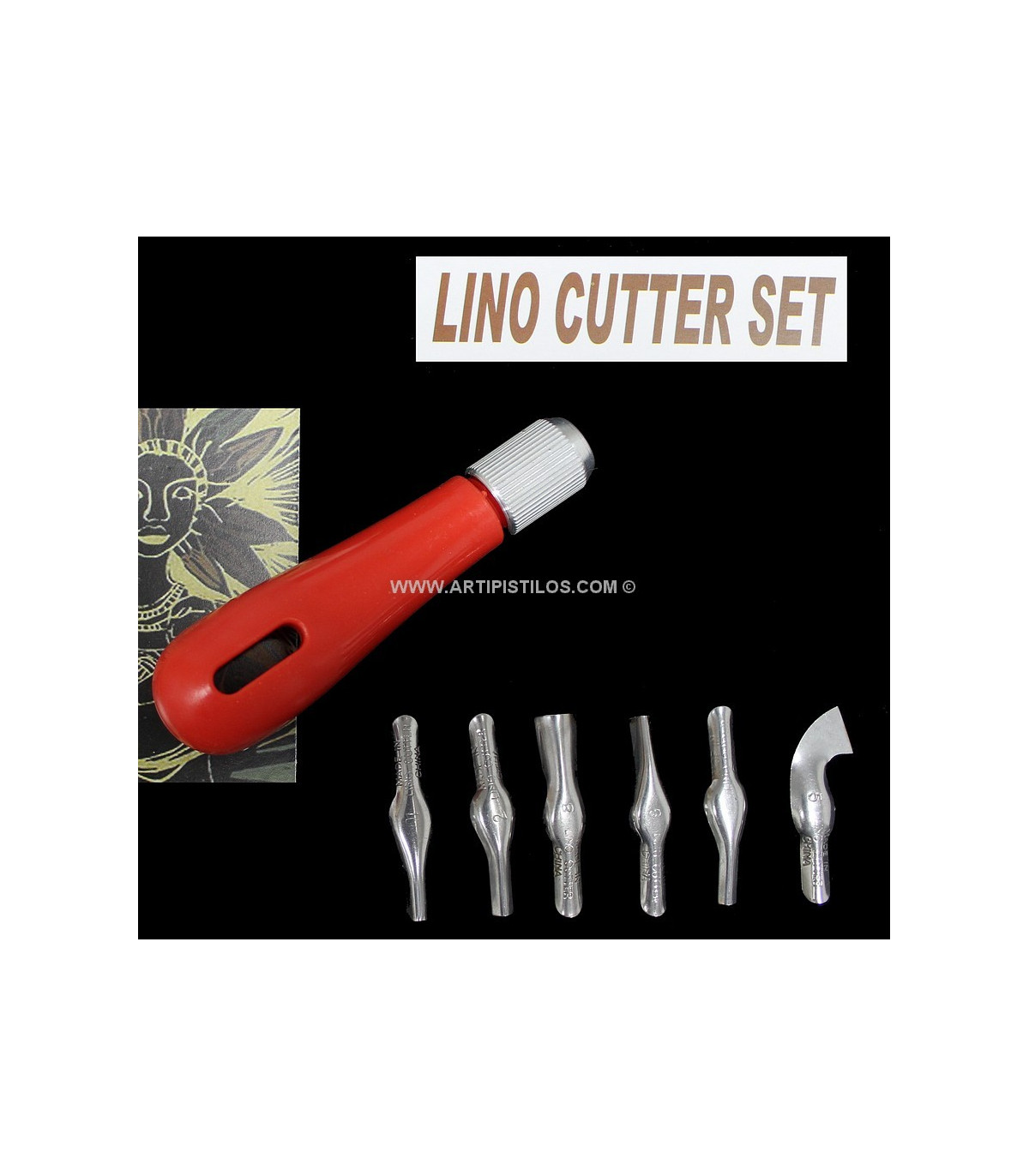 Gouge Pour Linóleo Avec 6 Pointes Outils Pour Linoléum Matériaux