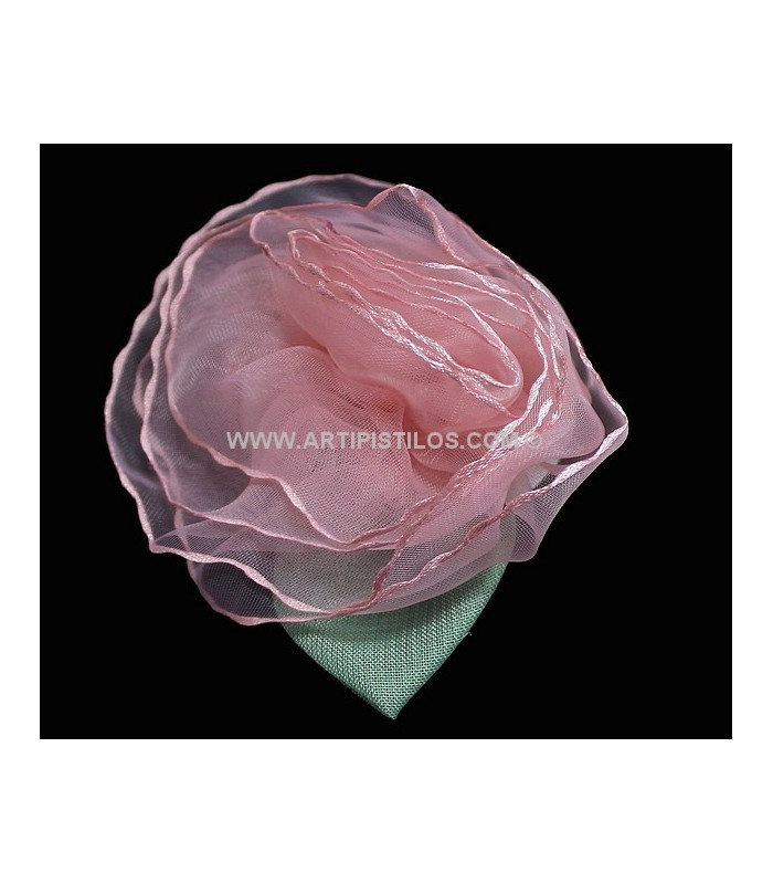 FLEUR EN ORGANZA 9 CMS.