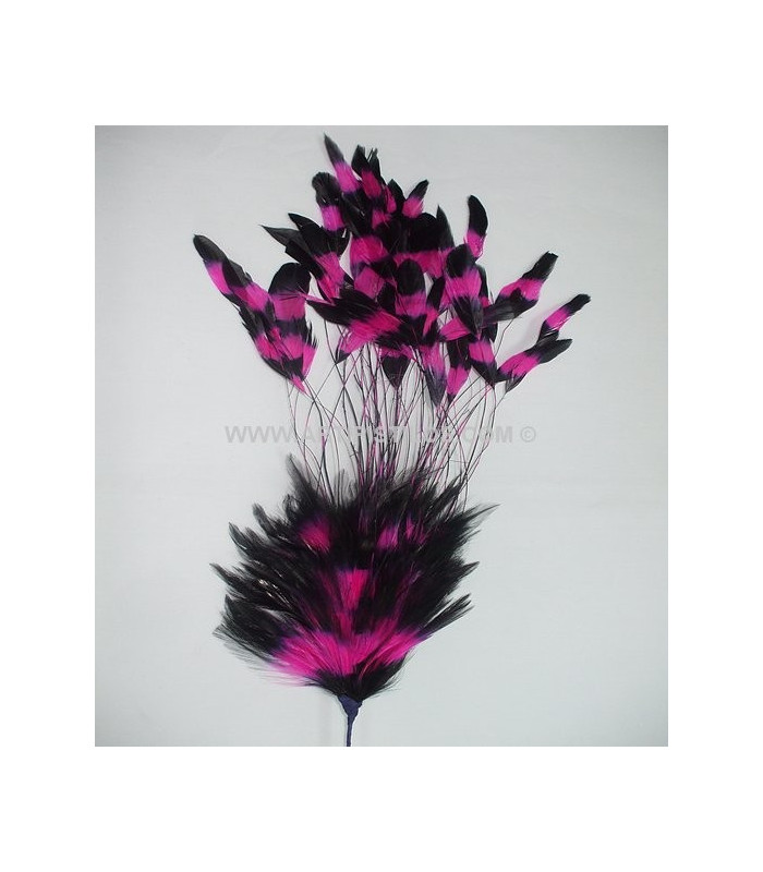 MONTAGE DE PLUMES DE COQ 30/35 CMS.