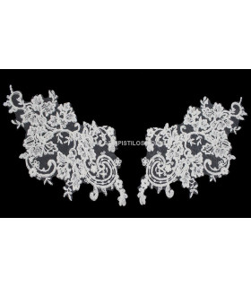 APPLICATION FLORALE BRODEE