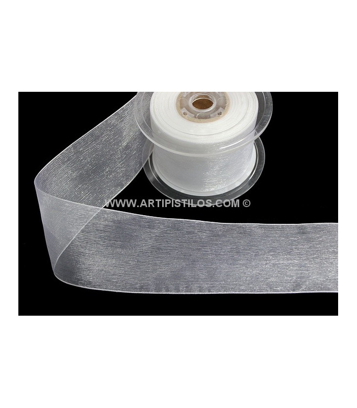 RUBAN ORGANDI CRISTAL 38 MM.
