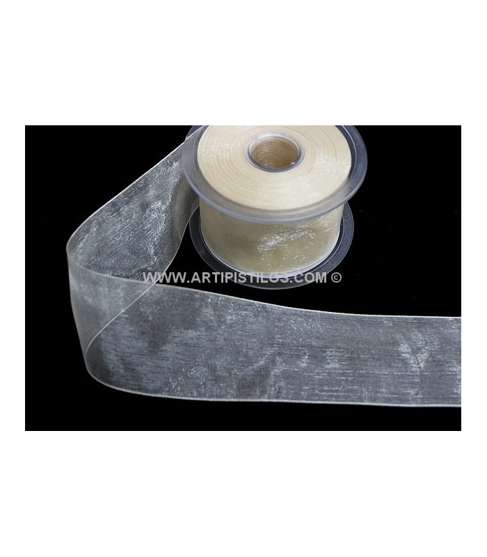 RUBAN ORGANDI CRISTAL 38 MM.